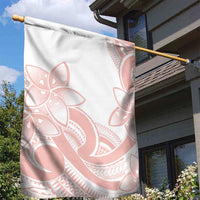Polynesian Tribal Plumeria Lotu Tamaiti Garden Flag Pastel Blush - Polynesian Pride
