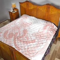 Polynesian Tribal Plumeria Lotu Tamaiti Quilt Pastel Blush - Polynesian Pride