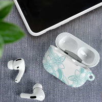 Polynesian Tribal Plumeria Lotu Tamaiti AirPods Case Pastel Cyan - Polynesian Pride