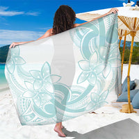Polynesian Tribal Plumeria Lotu Tamaiti Sarong Pastel Cyan - Polynesian Pride