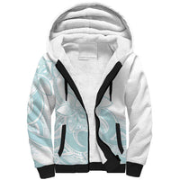 Polynesian Tribal Plumeria Lotu Tamaiti Sherpa Hoodie Pastel Cyan LT9 Unisex Cyan - Polynesian Pride