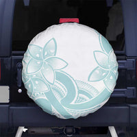Polynesian Tribal Plumeria Lotu Tamaiti Spare Tire Cover Pastel Cyan - Polynesian Pride