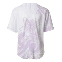 Polynesian Tribal Plumeria Lotu Tamaiti Baseball Jersey Pastel Mauve LT9 - Polynesian Pride