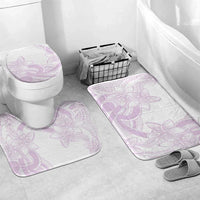 Polynesian Tribal Plumeria Lotu Tamaiti Bathroom Set Pastel Mauve - Polynesian Pride