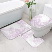 Polynesian Tribal Plumeria Lotu Tamaiti Bathroom Set Pastel Mauve - Polynesian Pride
