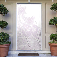 Polynesian Tribal Plumeria Lotu Tamaiti Door Cover Pastel Mauve - Polynesian Pride