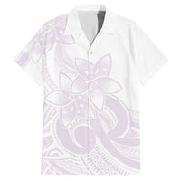 Polynesian Tribal Plumeria Lotu Tamaiti Family Matching Short Sleeve Bodycon Dress and Hawaiian Shirt Pastel Mauve - Polynesian Pride