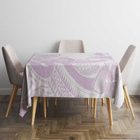 Polynesian Tribal Plumeria Lotu Tamaiti Tablecloth Pastel Mauve - Polynesian Pride