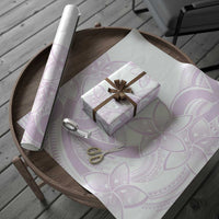Polynesian Tribal Plumeria Lotu Tamaiti Wrapping Paper Pastel Mauve - Polynesian Pride