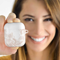 Polynesian Tribal Plumeria Lotu Tamaiti AirPods Case Pastel Nude - Polynesian Pride