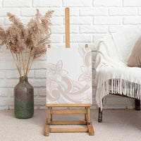 Polynesian Tribal Plumeria Lotu Tamaiti Canvas Wall Art Pastel Nude LT9 - Polynesian Pride