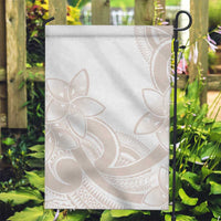 Polynesian Tribal Plumeria Lotu Tamaiti Garden Flag Pastel Nude - Polynesian Pride
