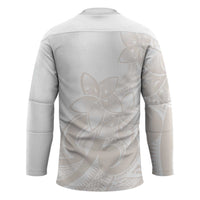 Polynesian Tribal Plumeria Lotu Tamaiti Hockey Jersey Pastel Nude - Polynesian Pride