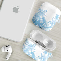 Polynesian Tribal Plumeria Lotu Tamaiti AirPods Case Pastel Sky Blue - Polynesian Pride