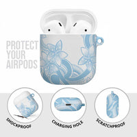 Polynesian Tribal Plumeria Lotu Tamaiti AirPods Case Pastel Sky Blue - Polynesian Pride