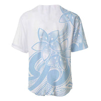 Polynesian Tribal Plumeria Lotu Tamaiti Baseball Jersey Pastel Sky Blue LT9 - Polynesian Pride
