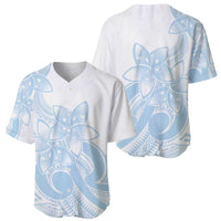 Polynesian Tribal Plumeria Lotu Tamaiti Baseball Jersey Pastel Sky Blue LT9 - Polynesian Pride