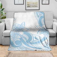 Polynesian Tribal Plumeria Lotu Tamaiti Blanket Pastel Sky Blue LT9 - Polynesian Pride
