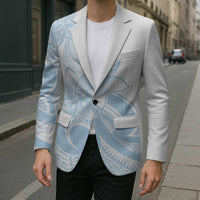 Polynesian Tribal Plumeria Lotu Tamaiti Blazer Pastel Sky Blue LT9 - Polynesian Pride