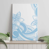 Polynesian Tribal Plumeria Lotu Tamaiti Canvas Wall Art Pastel Sky Blue LT9 - Polynesian Pride