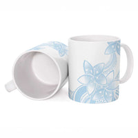 Polynesian Tribal Plumeria Lotu Tamaiti Ceramic Mug Pastel Sky Blue - Polynesian Pride