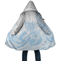 Polynesian Tribal Plumeria Lotu Tamaiti Cloak Pastel Sky Blue - Polynesian Pride
