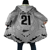 2026 Autumn Rugby Nations New Zealand Custom Cloak White Kowhaiwhai Maori Tribal Taniko Motif