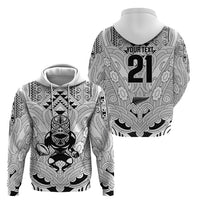 2026 Autumn Rugby Nations New Zealand Custom Hoodie White Kowhaiwhai Maori Tribal Taniko Motif