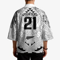 2026 Autumn Rugby Nations New Zealand Custom Kimono White Kowhaiwhai Maori Tribal Taniko Motif