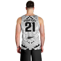 2026 Autumn Rugby Nations New Zealand Custom Men Tank Top White Kowhaiwhai Maori Tribal Taniko Motif