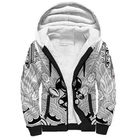 2026 Autumn Rugby Nations New Zealand Custom Sherpa Hoodie White Kowhaiwhai Maori Tribal Taniko Motif
