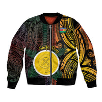 Personalised Shefa Day Bomber Jacket Happy June 18 Vanuatu Province