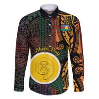 Personalised Shefa Day Family Matching Tank Maxi Dress and Hawaiian Shirt Happy June 18 Vanuatu Province