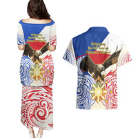 Philippines Independence Day Couples Matching Puletasi and Hawaiian Shirt Pilipinas Eagle 126th Anniversary