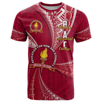 Custom Tonga Beulah College T Shirt Tongan Ngatu Pattern LT14 Maroon - Polynesian Pride