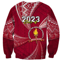 Personalised Tonga Beulah College Sweatshirt Class Of Year Tongan Ngatu Pattern LT14 - Polynesian Pride