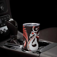 New Zealand Tumbler Cup Aotearoa Silver Fern With Manaia Maori Unique Red