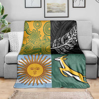 Rugby 2025 Championship Blanket Combination of Southern Hemisphere Countries - Polynesian Pride