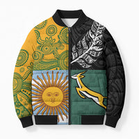 Personalised Rugby 2025 Championship Bomber Puffer Jacket Combination of Southern Hemisphere Countries - Polynesian Pride