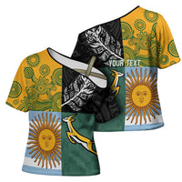 Personalised Rugby 2025 Championship Cross Shoulder Shirt Combination of Southern Hemisphere Countries - Polynesian Pride