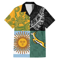 Personalised Rugby 2025 Championship Family Matching Mermaid Dress and Hawaiian Shirt Combination of Southern Hemisphere Countries - Polynesian Pride