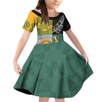 Personalised Rugby 2025 Championship Family Matching Off Shoulder Short Dress and Hawaiian Shirt Combination of Southern Hemisphere Countries - Polynesian Pride