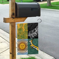 Rugby 2025 Championship Garden Flag Combination of Southern Hemisphere Countries - Polynesian Pride