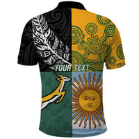Personalised Rugby 2025 Championship Polo Shirt Combination of Southern Hemisphere Countries - Polynesian Pride
