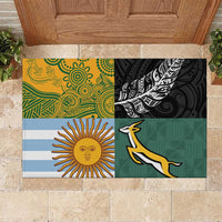 Rugby 2025 Championship Rubber Doormat Combination of Southern Hemisphere Countries - Polynesian Pride