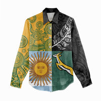 Personalised Rugby 2025 Championship Women Casual Shirt Combination of Southern Hemisphere Countries - Polynesian Pride