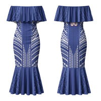 Custom Manu Samoa Rugby 2026 Couples Matching Mermaid Dress and Long Sleeve Button Shirt Samoan Pattern