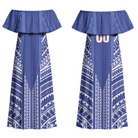 Custom Manu Samoa Rugby 2026 Couples Matching Off Shoulder Maxi Dress and Long Sleeve Button Shirt Samoan Pattern