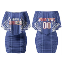 Custom Manu Samoa Rugby 2026 Couples Matching Off Shoulder Short Dress and Hawaiian Shirt Samoan Pattern
