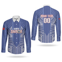 Custom Manu Samoa Rugby 2026 Couples Matching Short Sleeve Bodycon Dress and Long Sleeve Button Shirt Samoan Pattern